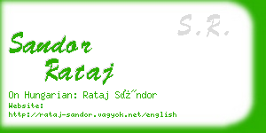 sandor rataj business card